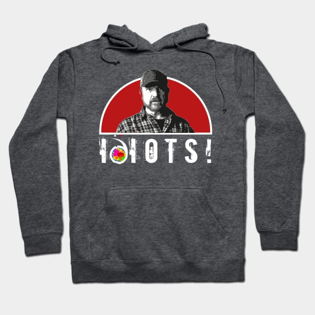 Supernatural's Bobby Singer: Idiots! Hoodie by rednessdesign